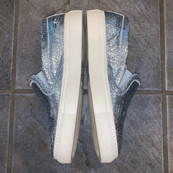 M. GEMI 'The Fresco' Metallic Blue Leather Slip-on - Picture 4 of 11